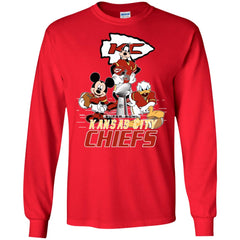 Nfl – Kansas City Chiefs Donald Duck Goofy Mickey Mouse Super Bowl 2019 Football Men Long Sleeve Shirt Men Long Sleeve Shirt - parenttees