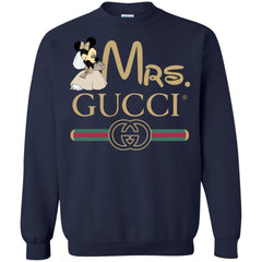 Mrs Minnie Gucci Couple Disney Shirt Valentine's Day T-shirt Crewneck Pullover Sweatshirt Crewneck Pullover Sweatshirt - parenttees