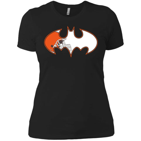 We Are The Cleveland Browns Batman Nfl Mashup Women Cotton T-Shirt Black / X-Small Women Cotton T-Shirt - parenttees