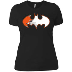 We Are The Cleveland Browns Batman Nfl Mashup Women Cotton T-Shirt Women Cotton T-Shirt - parenttees