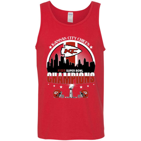 Nfl – Kansas City Chiefs 2019 Super Bowl Champions Football Men Cotton Tank Red / X-Small Men Cotton Tank - parenttees