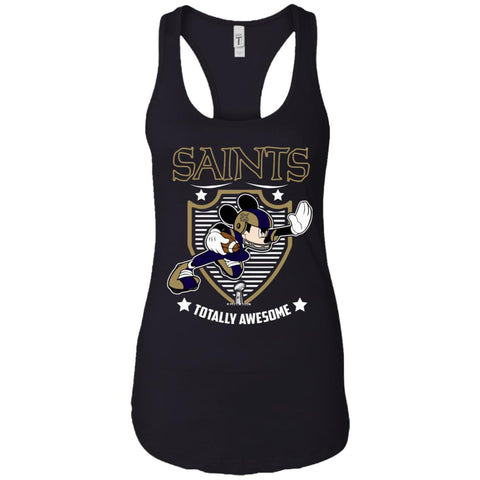 Nfl – New Orleans Saints Totally Awesome Mickey Mouse Super Bowl 2019 Football Women Tank Top Black / X-Small Women Tank Top - parenttees