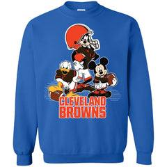 Mickey Mouse Cleveland Browns American Football Nfl Sports Shirt Crewneck Pullover Sweatshirt Crewneck Pullover Sweatshirt - parenttees