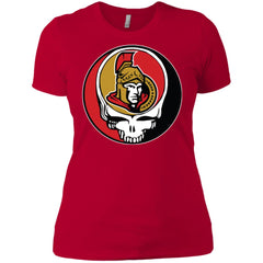 Ottawa Senators Grateful Dead Steal Your Face Hockey Nhl Shirts Women Cotton T-Shirt Women Cotton T-Shirt - parenttees