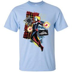 Captain Marvel Plaid Jean Patched Portrait Men Cotton T-Shirt Men Cotton T-Shirt - parenttees