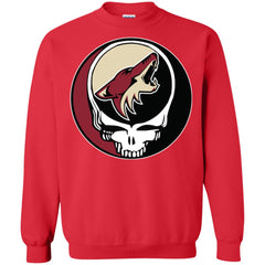 Arizona Coyotes Grateful Dead Steal Your Face Hockey Nhl Shirts Crewneck Pullover Sweatshirt Crewneck Pullover Sweatshirt - parenttees