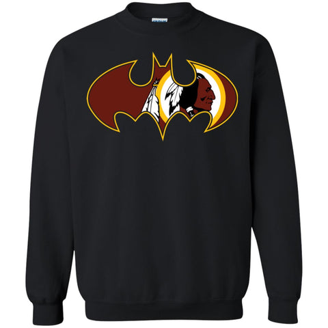 We Are The Washington Redskins Batman Nfl Mashup Crewneck Pullover Sweatshirt Black / S Crewneck Pullover Sweatshirt - parenttees