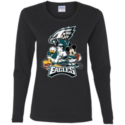 Mickey Mouse Philadelphia Eagle American Football Nfl Sports Shirt Women Long Sleeve Shirt