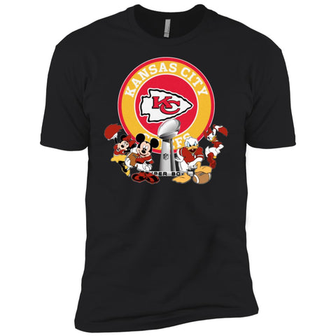 Nfl – Kansas City Chiefs Super Bowl 2019 Mickey Mouse Minnie Mouse Donald Duck Daisy Duck Football Men Short Sleeve T-Shirt Black / X-Small Men Short Sleeve T-Shirt - parenttees