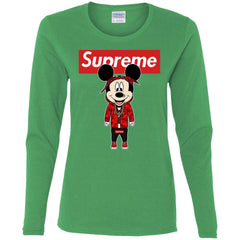 Supreme Mickey Style Fashion T-shirt Women Long Sleeve Shirt Women Long Sleeve Shirt - parenttees