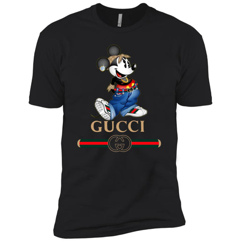 Gucci T-shirt Mouse Mickey Cartoon T-shirt Men Short Sleeve T-Shirt Black / X-Small Men Short Sleeve T-Shirt - parenttees