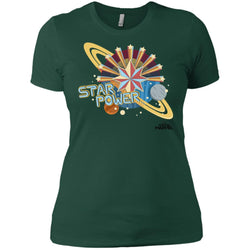 Captain Marvel Star Power Retro Style Women Cotton T-Shirt