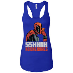 Marvel Deadpool Shhh No One Cares Whisper Women Tank Top Women Tank Top - parenttees