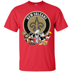 Nfl – New Orleans Saints Super Bowl 2019 Mickey Mouse Minnie Mouse Donald Duck Daisy Duck Football Men Cotton T-Shirt