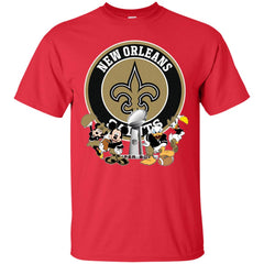 Nfl – New Orleans Saints Super Bowl 2019 Mickey Mouse Minnie Mouse Donald Duck Daisy Duck Football Men Cotton T-Shirt Men Cotton T-Shirt - parenttees