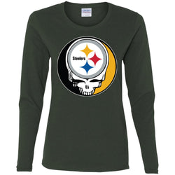 Pittsburgh Steelers Grateful Dead Steal Your Face Football Nfl Shirts Women Long Sleeve Shirt