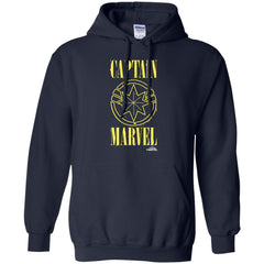 Captain Marvel Yellow Paint Drip Logo Pullover Hoodie Sweatshirt Pullover Hoodie Sweatshirt - parenttees