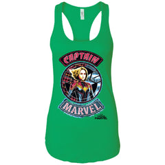 Captain Marvel Stitched Patched Portrait Women Tank Top Women Tank Top - parenttees