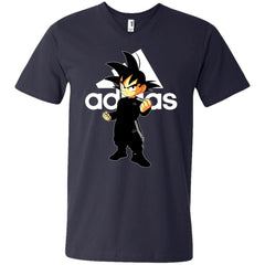 Goku Treding Adidas White T-shirt Men V-Neck T-Shirt Men V-Neck T-Shirt - parenttees