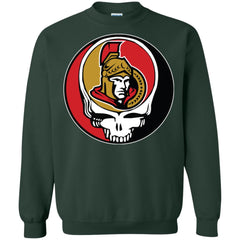 Ottawa Senators Grateful Dead Steal Your Face Hockey Nhl Shirts Crewneck Pullover Sweatshirt Crewneck Pullover Sweatshirt - parenttees