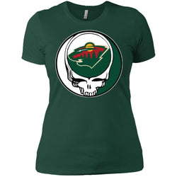 Minnesota Wild Grateful Dead Steal Your Face Hockey Nhl Shirts Women Cotton T-Shirt