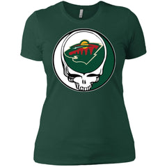 Minnesota Wild Grateful Dead Steal Your Face Hockey Nhl Shirts Women Cotton T-Shirt Women Cotton T-Shirt - parenttees