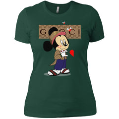Mickey Mouse Love Couple T-shirt Valentine's Day T-shirt Women Cotton T-Shirt Women Cotton T-Shirt - parenttees