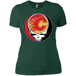 Calgary Flames Grateful Dead Steal Your Face Hockey Nhl Shirts Women Cotton T-Shirt