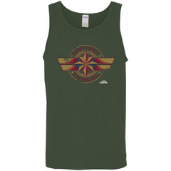 Captain Marvel Color Fade Circle Logo Badge Men Cotton Tank Men Cotton Tank - parenttees