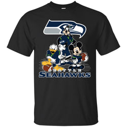 Mickey Mouse Seattle Seahawks American Football Nfl Sports Shirt Men Cotton T-Shirt