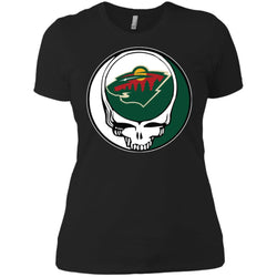 Minnesota Wild Grateful Dead Steal Your Face Hockey Nhl Shirts Women Cotton T-Shirt