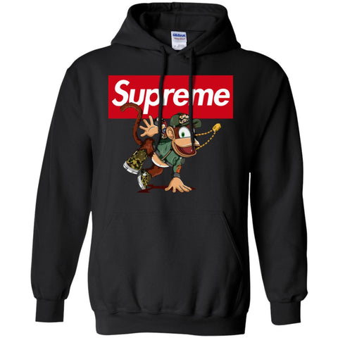 Supreme Monkey T-shirt Pullover Hoodie Sweatshirt Black / S Pullover Hoodie Sweatshirt - parenttees