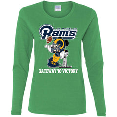 Los Angeles Rams Gateway To Victory Super Bowl 2019 Mickey Mouse Football Nfl Women Long Sleeve Shirt Women Long Sleeve Shirt - parenttees