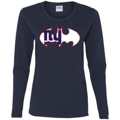 We Are The New York Giants Batman Nfl Mashup Women Long Sleeve Shirt Women Long Sleeve Shirt - parenttees