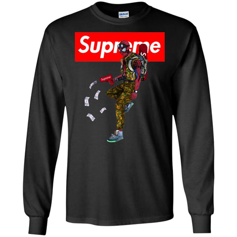 Supreme Spider Man Best T-shirt Men Long Sleeve Shirt Black / S Men Long Sleeve Shirt - parenttees