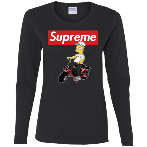 Supreme Car T-shirt Women Long Sleeve Shirt Black / S Women Long Sleeve Shirt - parenttees