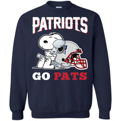 Go Pats - New England Patriots Super Bowl 2019 Snoopy Football Nfl Crewneck Pullover Sweatshirt Crewneck Pullover Sweatshirt - parenttees