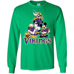 Mickey Mouse Minnesota Vikings American Football Nfl Sports Shirt Men Long Sleeve Shirt Men Long Sleeve Shirt - parenttees