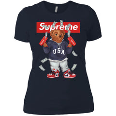 Supreme Bear Hot Trending T-shirt Women Cotton T-Shirt Women Cotton T-Shirt - parenttees
