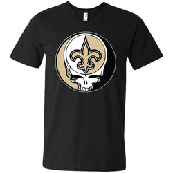 New Orleans Saints Grateful Dead Steal Your Face Football Nfl Shirts Men V-Neck T-Shirt