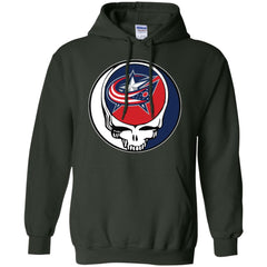 Columbus Blue Grateful Dead Steal Your Face Hockey Nhl Shirts Pullover Hoodie Sweatshirt Pullover Hoodie Sweatshirt - parenttees