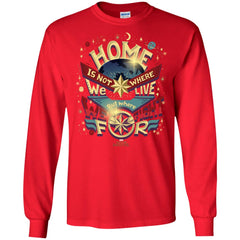 Captain Marvel Home Is What We Fight For Men Long Sleeve Shirt Men Long Sleeve Shirt - parenttees