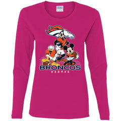 Mickey Mouse Denver Broncos American Football Nfl Sports Shirt Women Long Sleeve Shirt Women Long Sleeve Shirt - parenttees