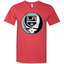 Los Angeles Kings Grateful Dead Steal Your Face Hockey Nhl Shirts Men V-Neck T-Shirt