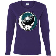 Philadelphia Eagles Grateful Dead Steal Your Face Football Nfl Shirts Women Long Sleeve Shirt Women Long Sleeve Shirt - parenttees