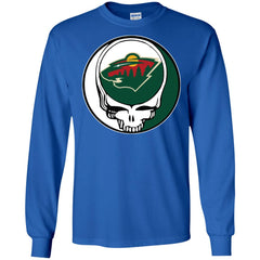 Minnesota Wild Grateful Dead Steal Your Face Hockey Nhl Shirts Men Long Sleeve Shirt Men Long Sleeve Shirt - parenttees