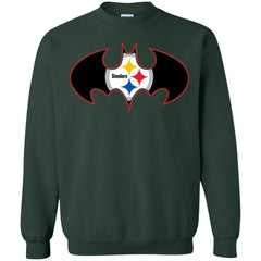 We Are The Pittsburgh Steelers Batman Nfl Mashup Crewneck Pullover Sweatshirt Crewneck Pullover Sweatshirt - parenttees