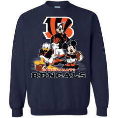 Mickey Mouse Cincinnati Bengals American Football Nfl Sports Shirt Crewneck Pullover Sweatshirt Crewneck Pullover Sweatshirt - parenttees