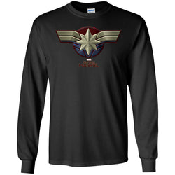 Marvel Captain Marvel Movie Chest Symbol Men Long Sleeve Shirt