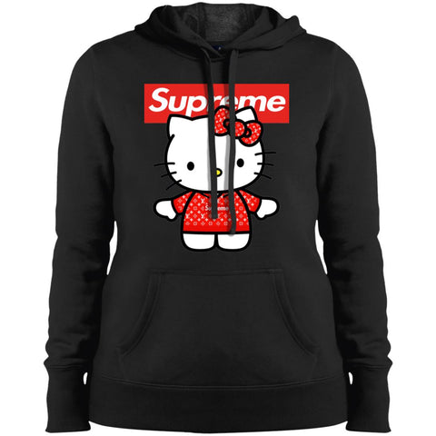 Supreme Hello Kitty Loves T-shirt Women Hooded Sweatshirt Black / X-Small Women Hooded Sweatshirt - parenttees